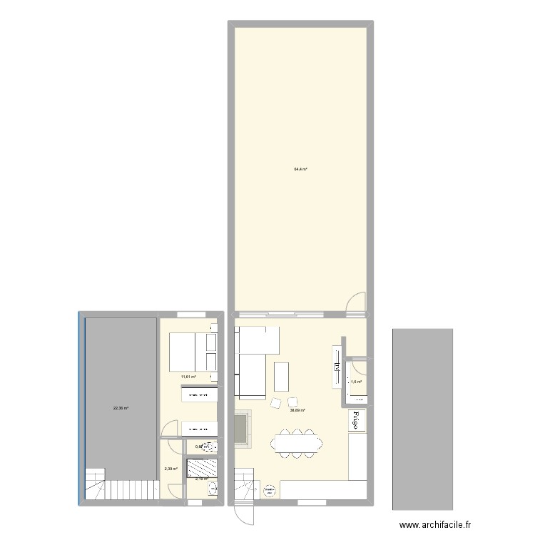 Maison 4. Plan de 8 pièces et 144 m2
