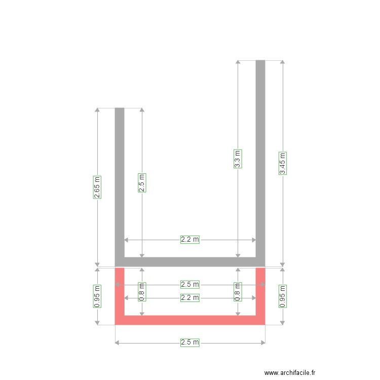 PISCINE PLAN COUPE. Plan de 0 pièce et 0 m2