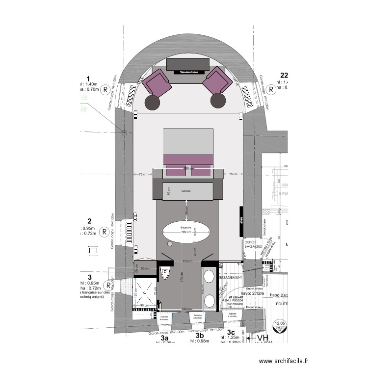chambre 1 new idea. Plan de 0 pièce et 0 m2