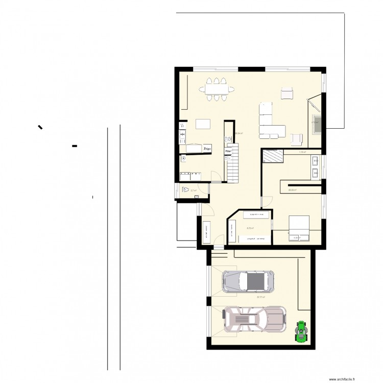  projet meublé 4 etage angles rectifiés par Paul. Plan de 0 pièce et 0 m2