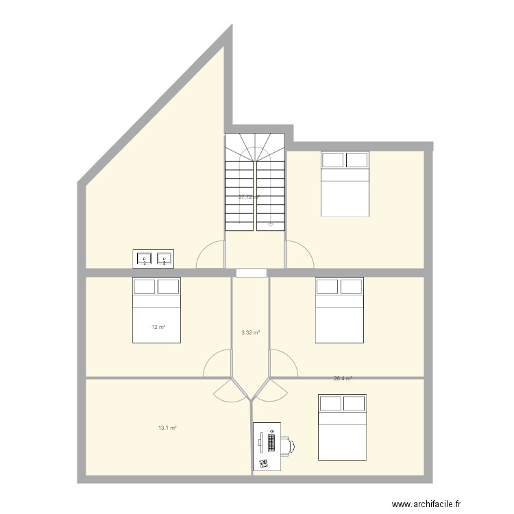MAISON 323 ETAGE. Plan de 0 pièce et 0 m2