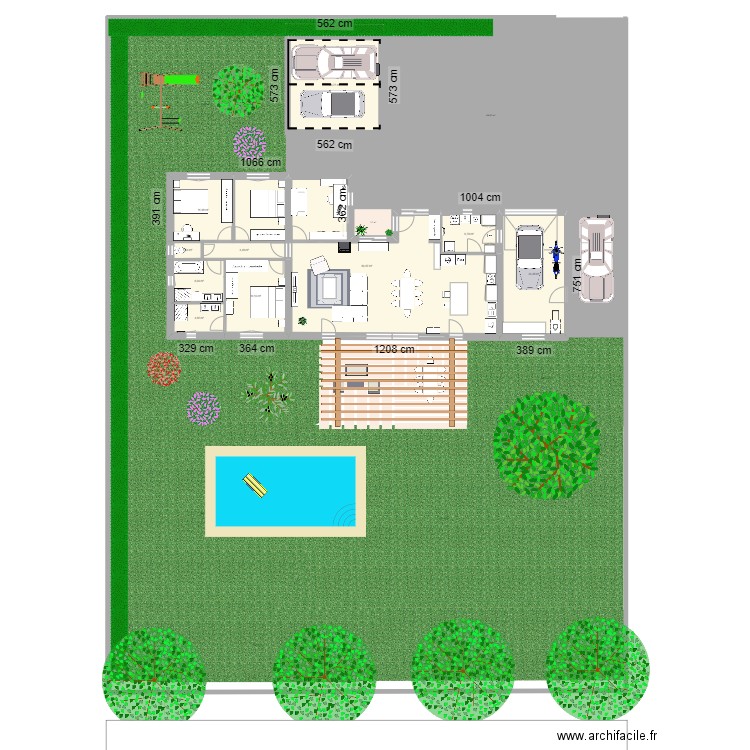 MAISON 1. Plan de 10 pièces et 186 m2