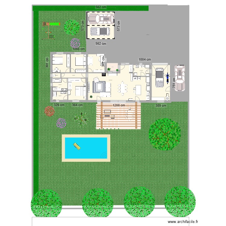 MAISON 1. Plan de 11 pièces et 186 m2