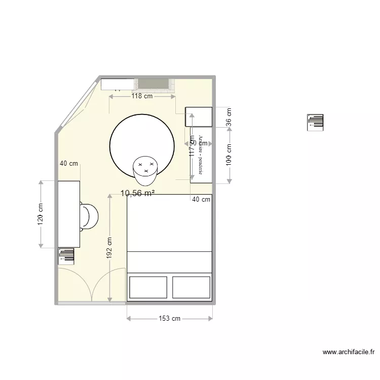 chambre violette 2. Plan de 