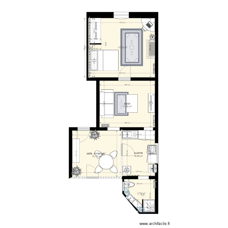 plan  négrier  aménagement . Plan de 0 pièce et 0 m2