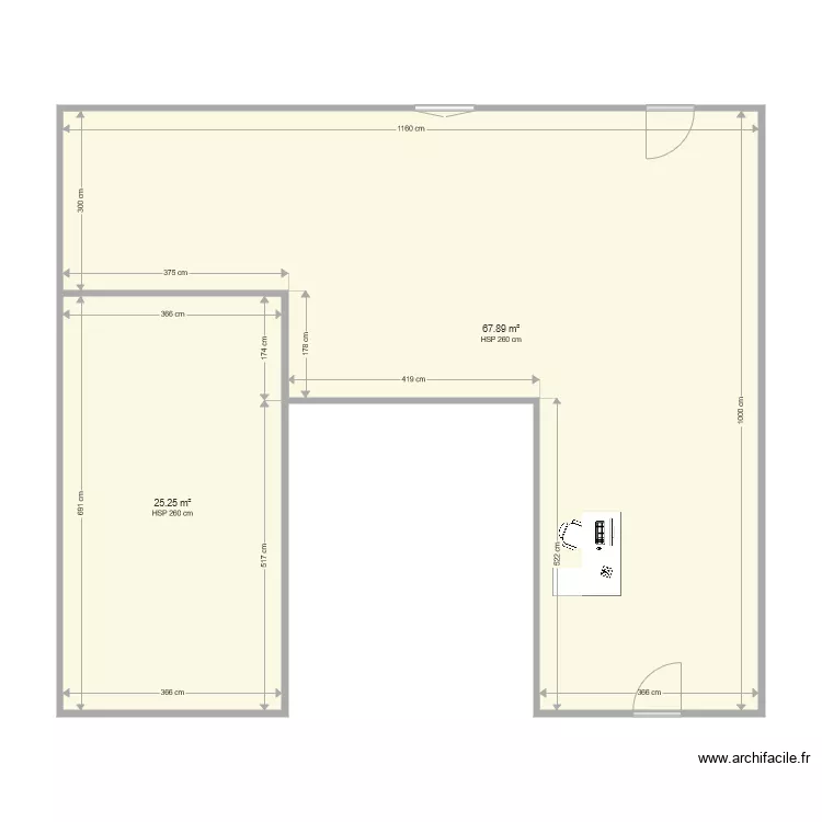 studio photo 106. Plan de 