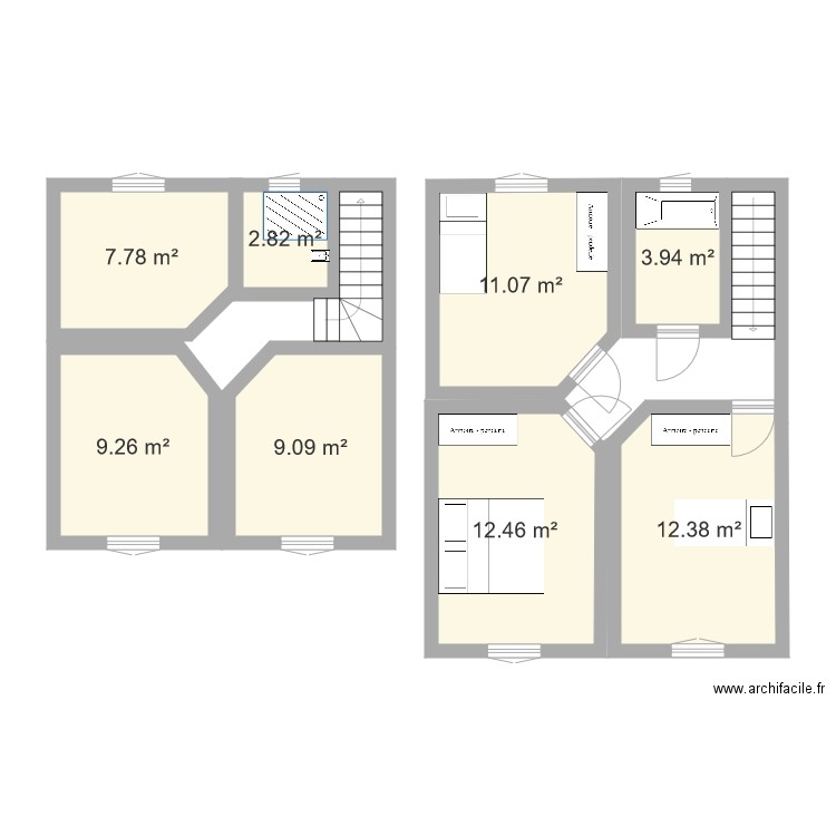 extension 2eme etage. Plan de 0 pièce et 0 m2