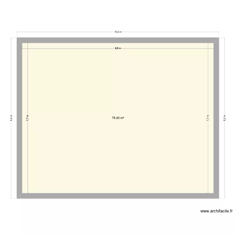 plan2. Plan de 1  et 75 m²