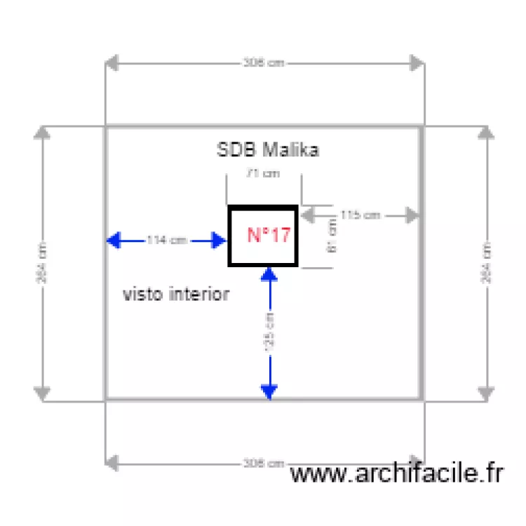 SDB Malika ma&ccedil;on. Plan de 