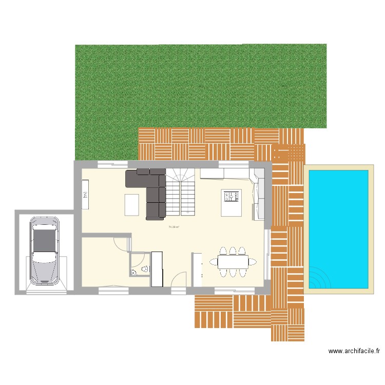 Maison RDC v2. Plan de 0 pièce et 0 m2