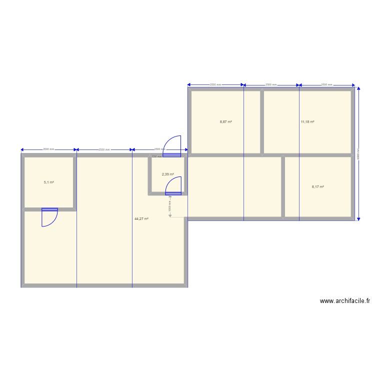 Дмитрий 1. Plan de 6 pièces et 80 m2