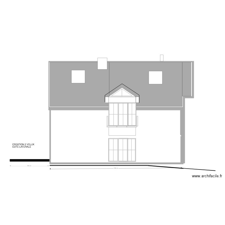 CREATION 2 VELUX COTE LATERALE GAUCHE . Plan de 0 pièce et 0 m2