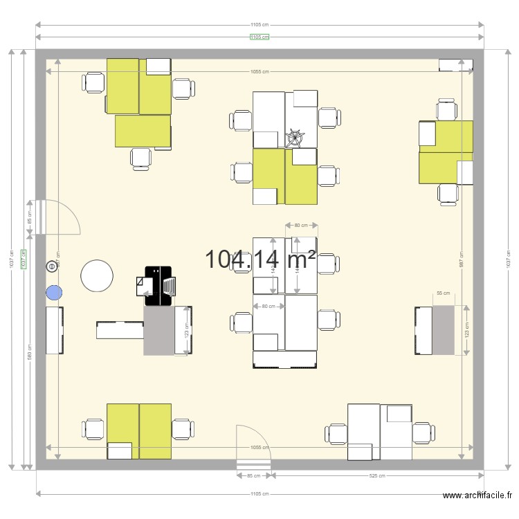 BUREAU P3 104m2  a. Plan de 0 pièce et 0 m2