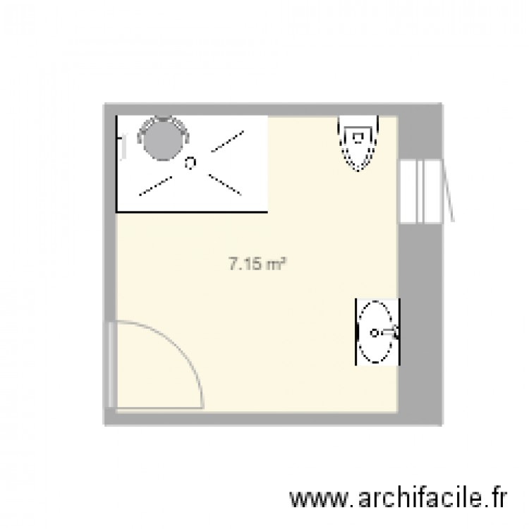 plan après sdb. Plan de 0 pièce et 0 m2