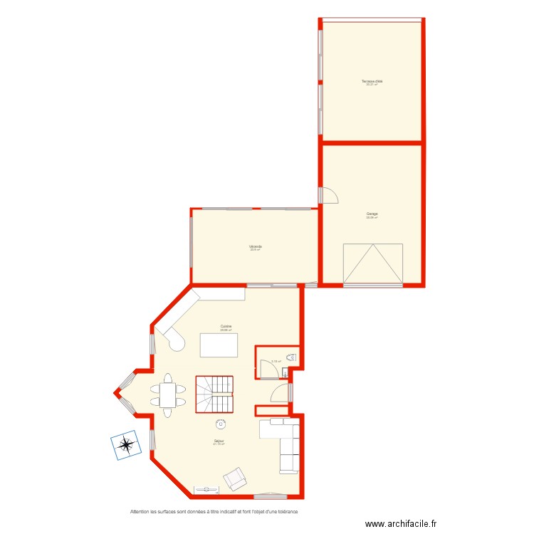 BI 2377 rdc non côté. Plan de 0 pièce et 0 m2