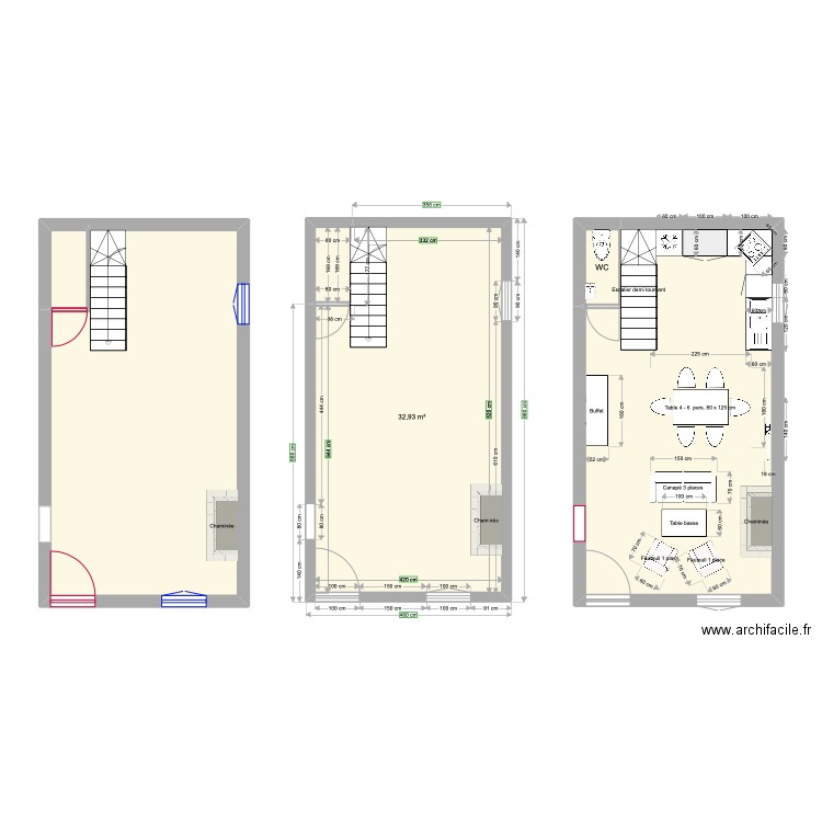 cuisine/salon Rdc. Plan de 0 pièce et 0 m2