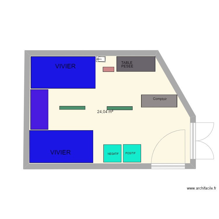 VIVIERS BOURG news 3. Plan de 1 pièce et 24 m2