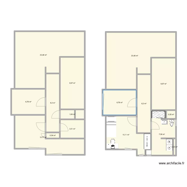 2eme &eacute;tage. Plan de 