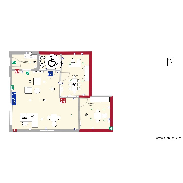 plan commerce carmaux 14. Plan de 4 pièces et 60 m2