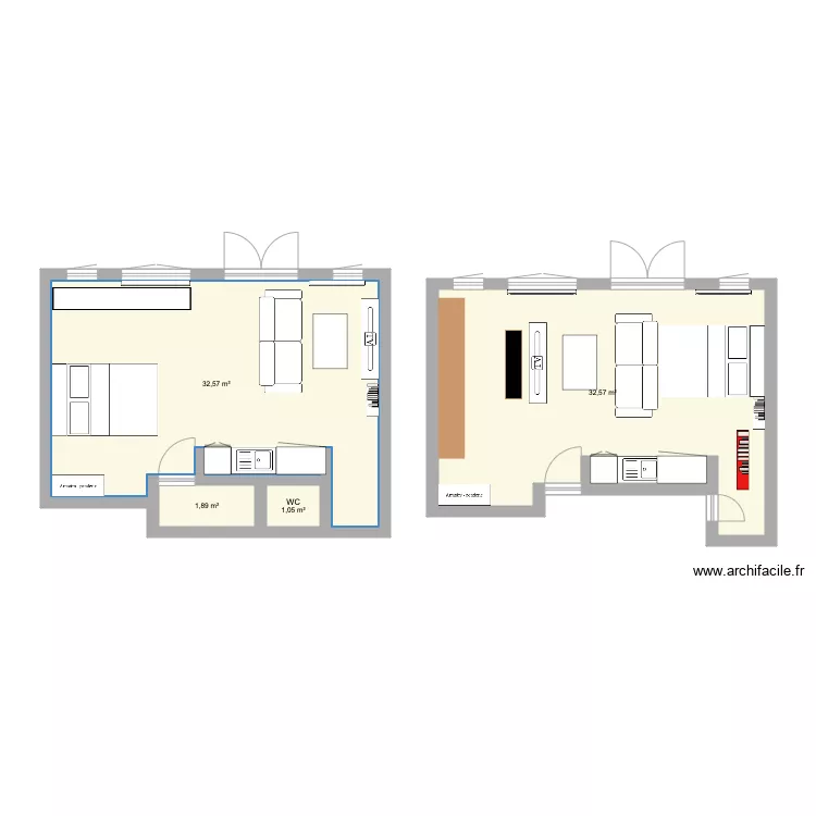 chambre F version 2. Plan de chambre F version 2. Plan de