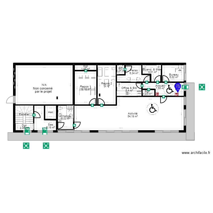 91 Crosne Projet URBA 120922_Evac Urbain. Plan de 32 pièces et 342 m2