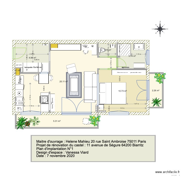 Projet castel. Plan de 0 pièce et 0 m2