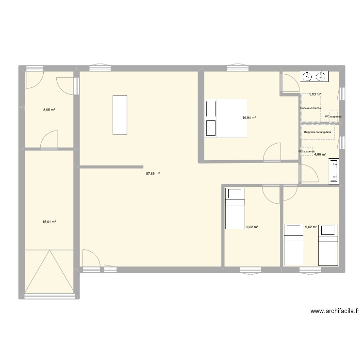 PLAN ACTUEL. Plan de 0 pièce et 0 m2