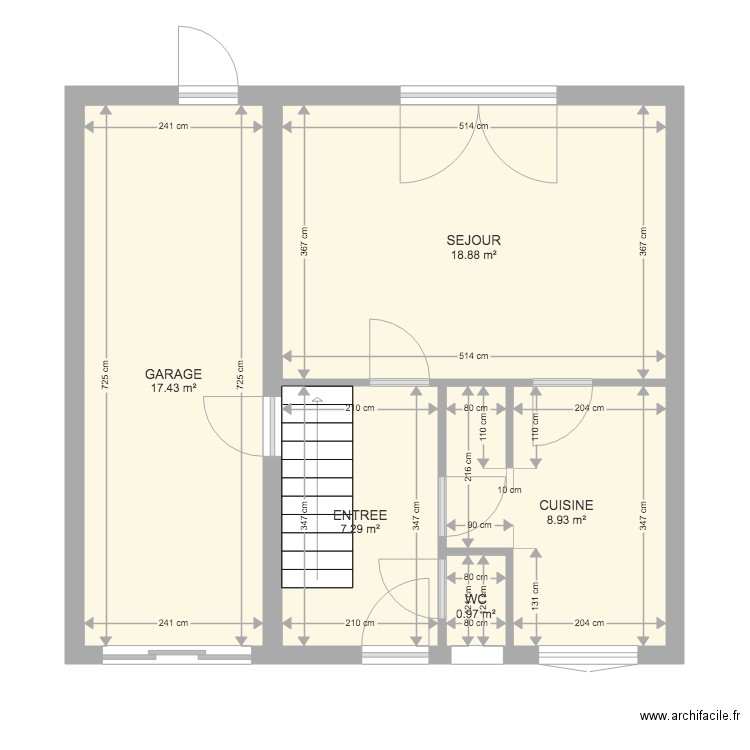 RDC AVANT. Plan de 0 pièce et 0 m2