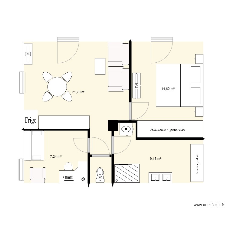 maison appartement 2. Plan de 0 pièce et 0 m2