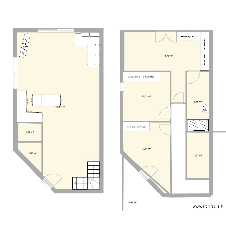 Charnage. Plan de 0 pièce et 0 m2