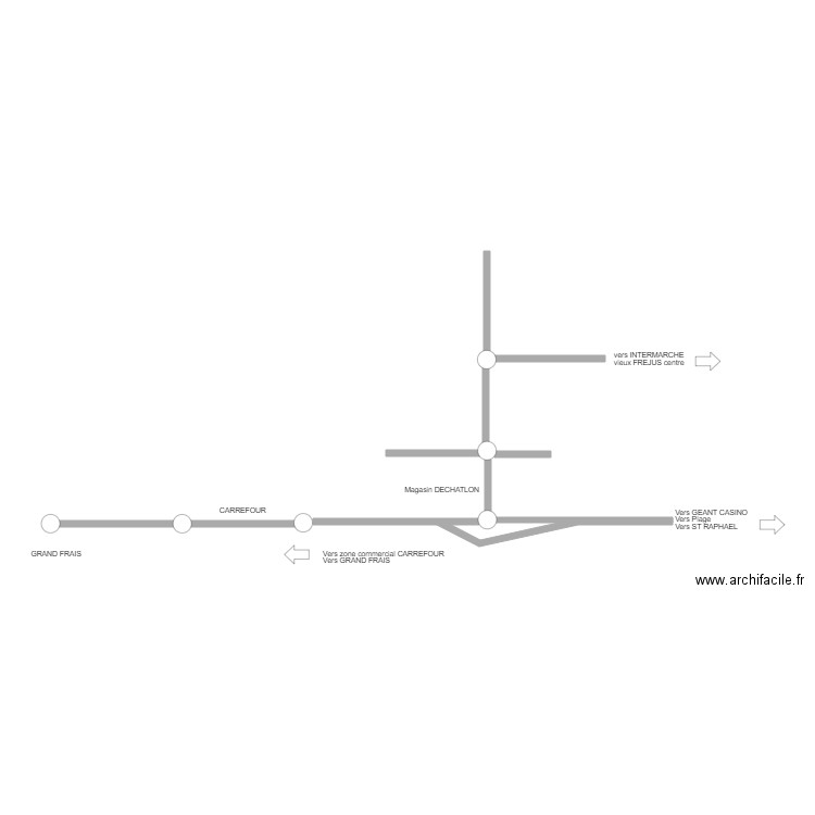 plan frejus ZONE CARREFOUR. Plan de 0 pièce et 0 m2