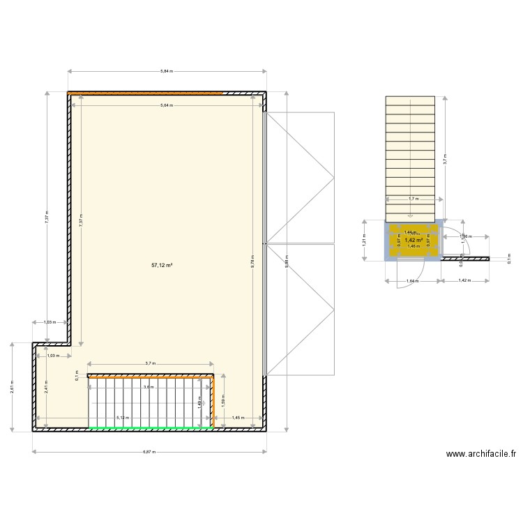 demazel dessus garage. Plan de 0 pièce et 0 m2