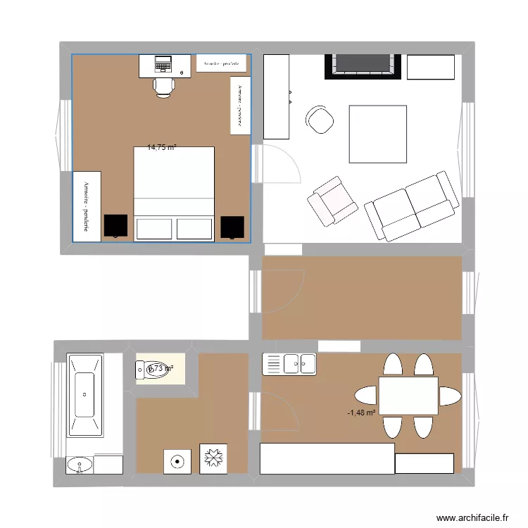 Appart du pinguoin. Plan de Appart du pinguoin. Plan de