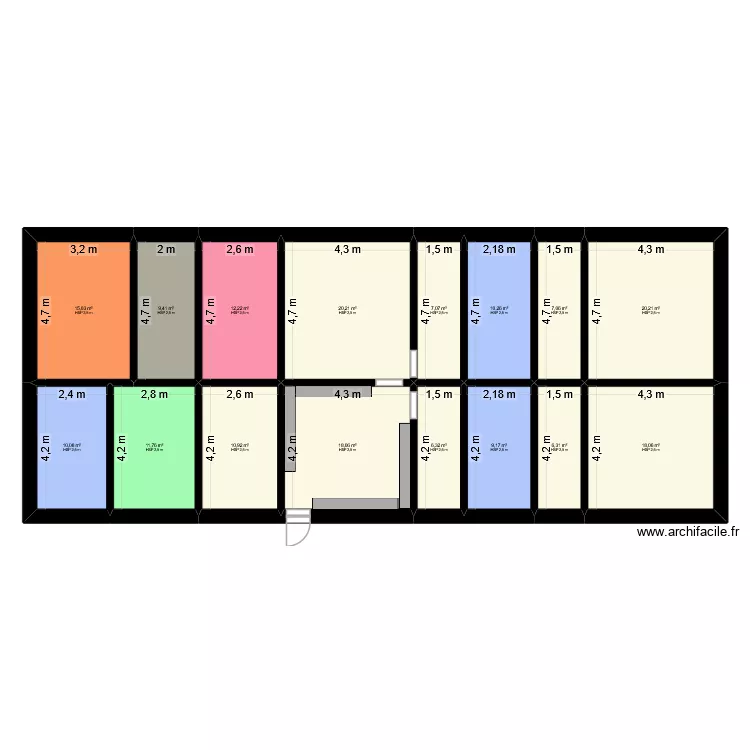 Buvette La Chaux. Plan de 16  et 192 m²
