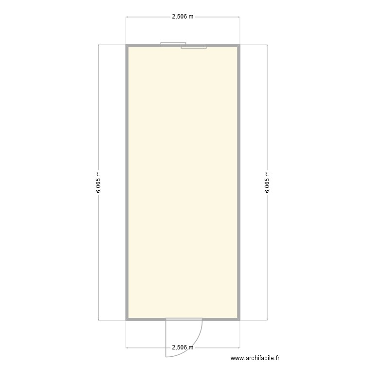 MODULE VIDE. Plan de 1 pièce et 14 m2