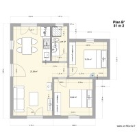 Pallier plan B\' 51 m2