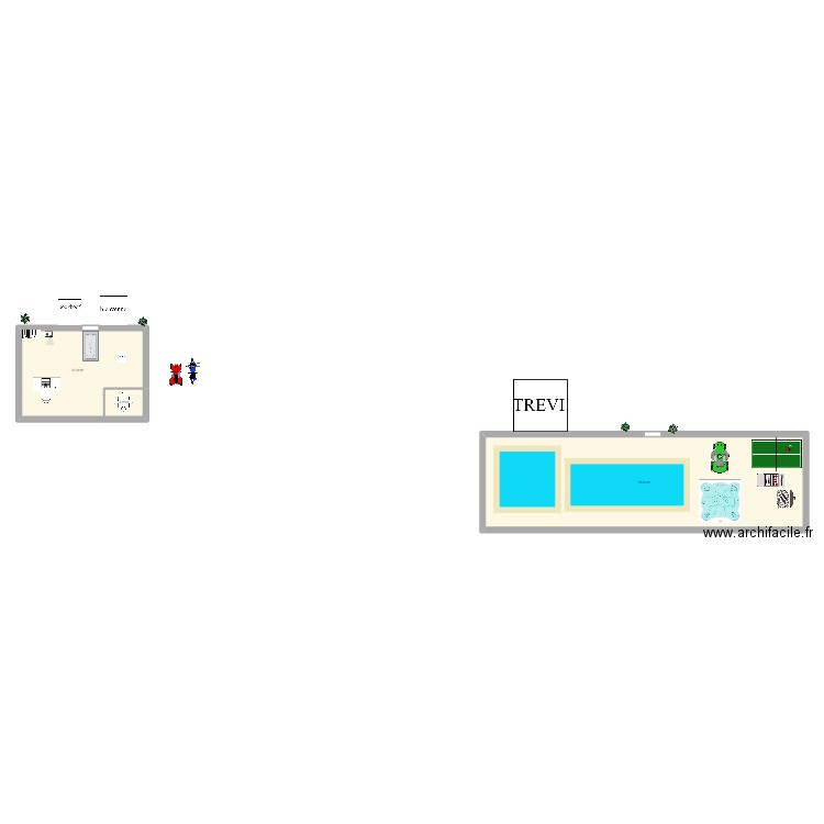 magasin  bookboof. Plan de 3 pièces et 116 m2