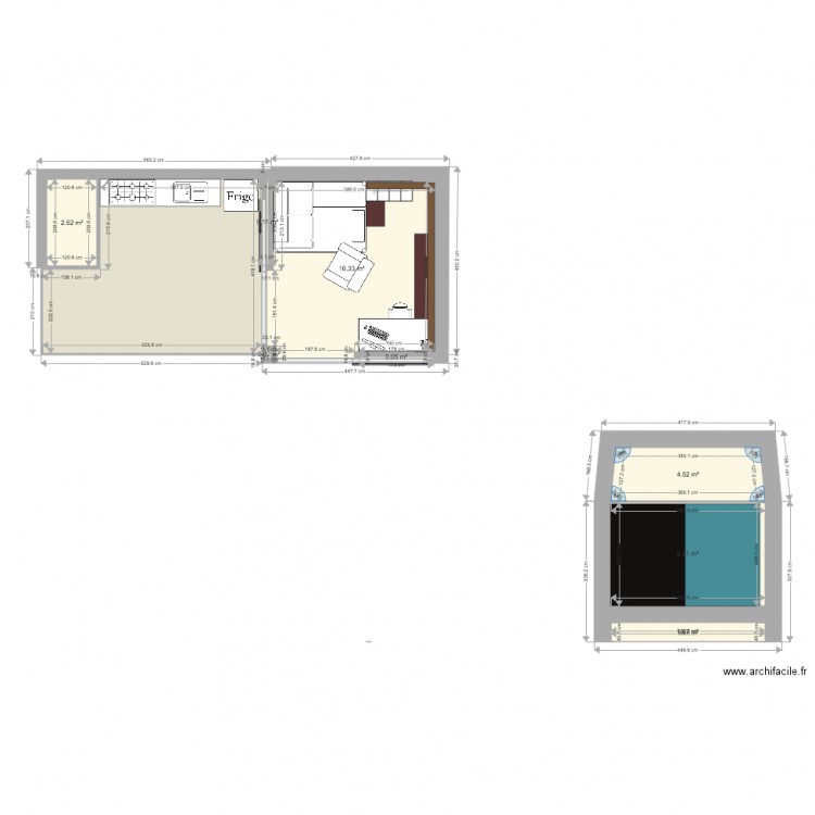 Pailler angle vitre versant sud . Plan de 0 pièce et 0 m2