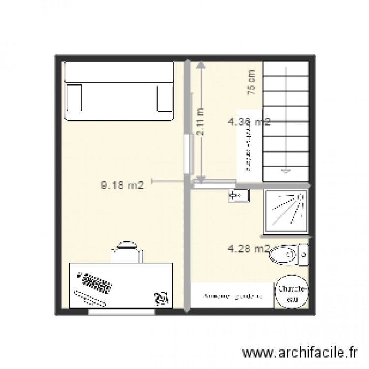 mezzanine. Plan de 0 pièce et 0 m2