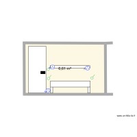 chambre studio vue mur de separation