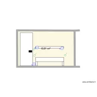 chambre studio vue mur de separation