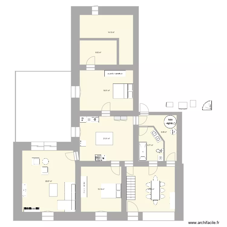 Ferme Urim&eacute;nil. Plan de 
