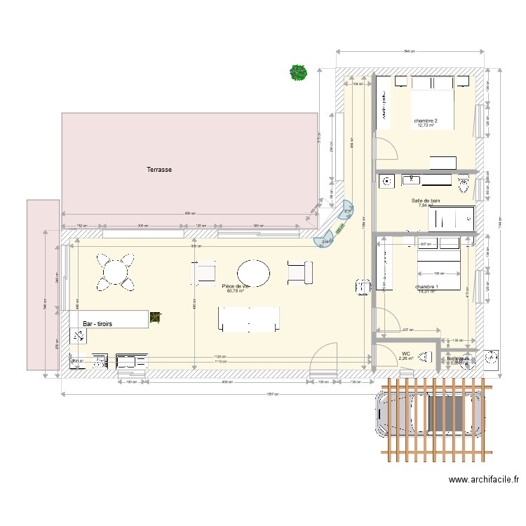 pat03. Plan de 6 pièces et 99 m2