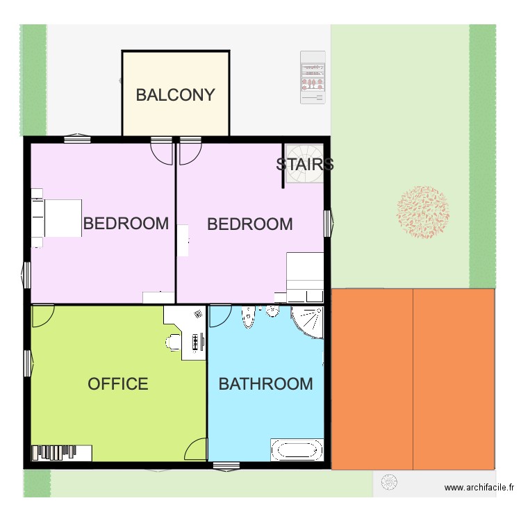 plan rebecca anglais. Plan de 0 pièce et 0 m2