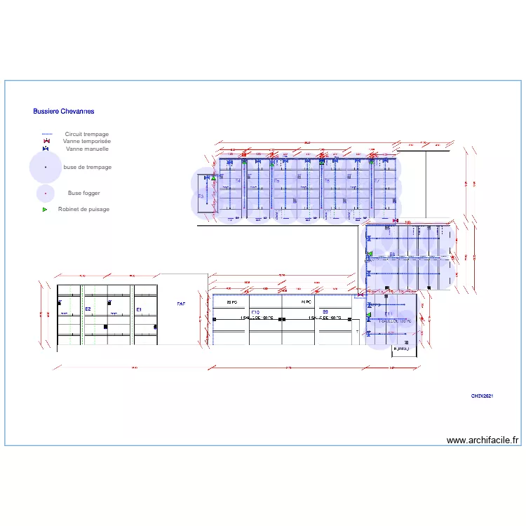 chevannes trempage. Plan de 
