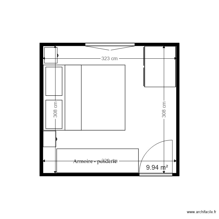 chambre parentale. Plan de 0 pièce et 0 m2