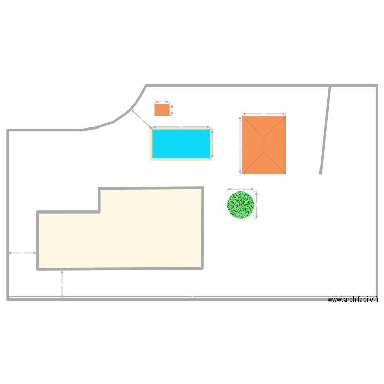 Terrain Laetitia Piscine 1. Plan de 1 pièce et 217 m2