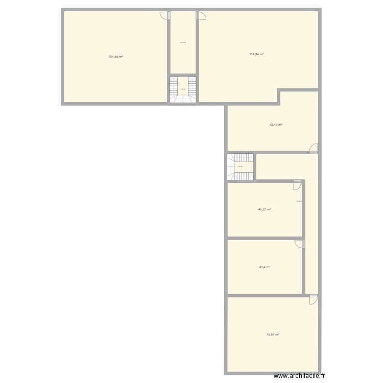 1 er étage . Plan de 0 pièce et 0 m2