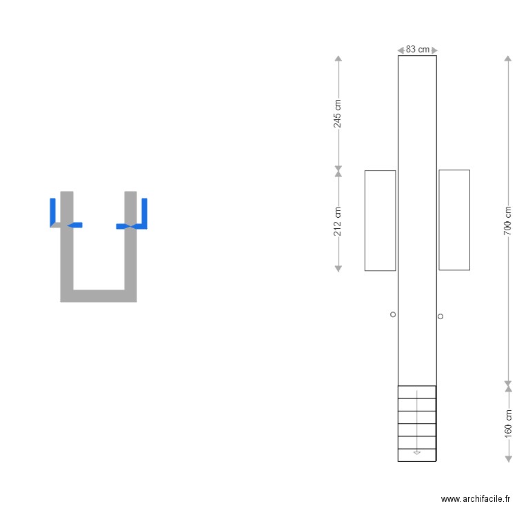 Fosse 8m60 avec levage auxiliaire. Plan de 0 pièce et 0 m2