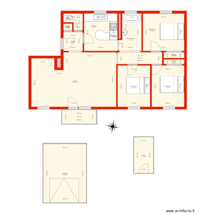 BI 2421 côté. Plan de 0 pièce et 0 m2